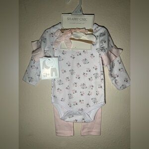 Shabby Chic Pink Floral Kids Matching Set